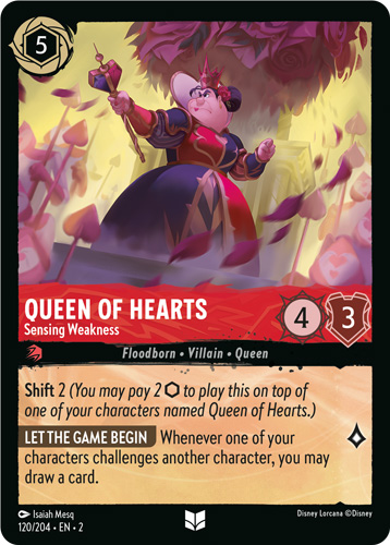Queen of Hearts Sensing Weakness